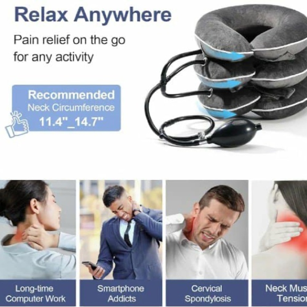 Gray Inflatable Neck Pillow - Picture 4 of 5